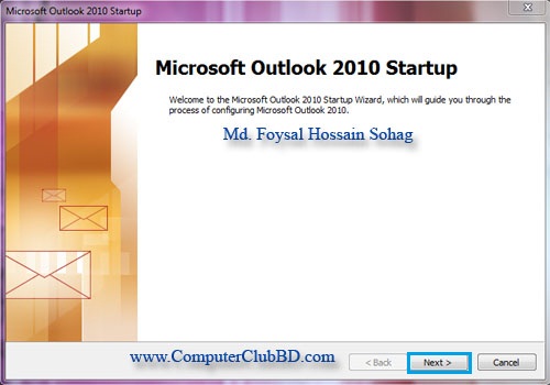 outlook 2010 first time email setup tutorial by Sohag (1)